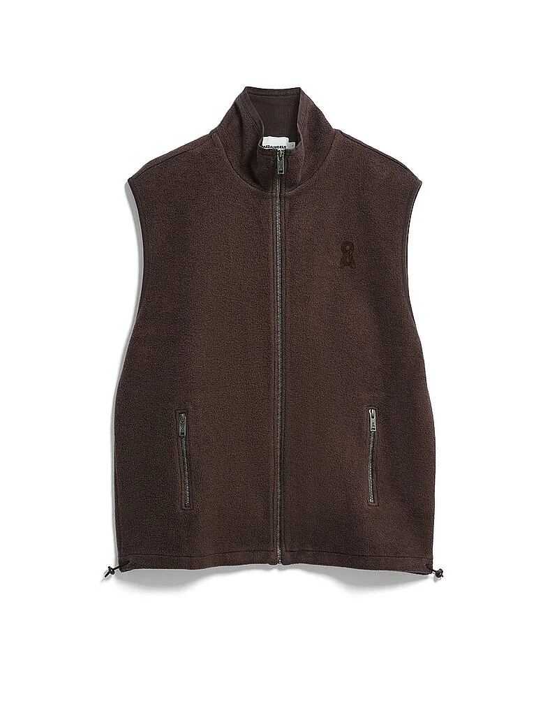 Chaleco de forro polar para mujer marrón L - Armedangels - FashionsVida