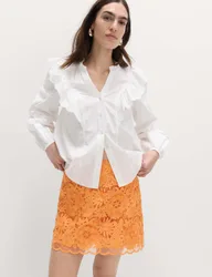 Floral Applique Mini Bodycon Skirt Mango female