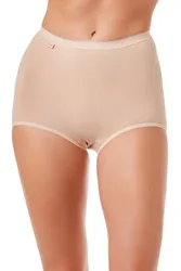 Women's Three Pack Cotton Maxi Briefs in Beige Size: 12 - Beige - Size: 12