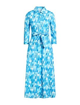 Midi-Kleid Damen Azurblau 34,36,40,42 Damen