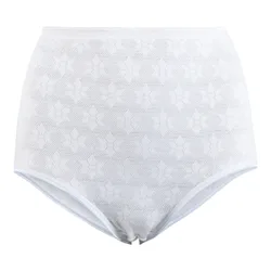 Sicherheits-Damenslip "Sternblume" weiss L