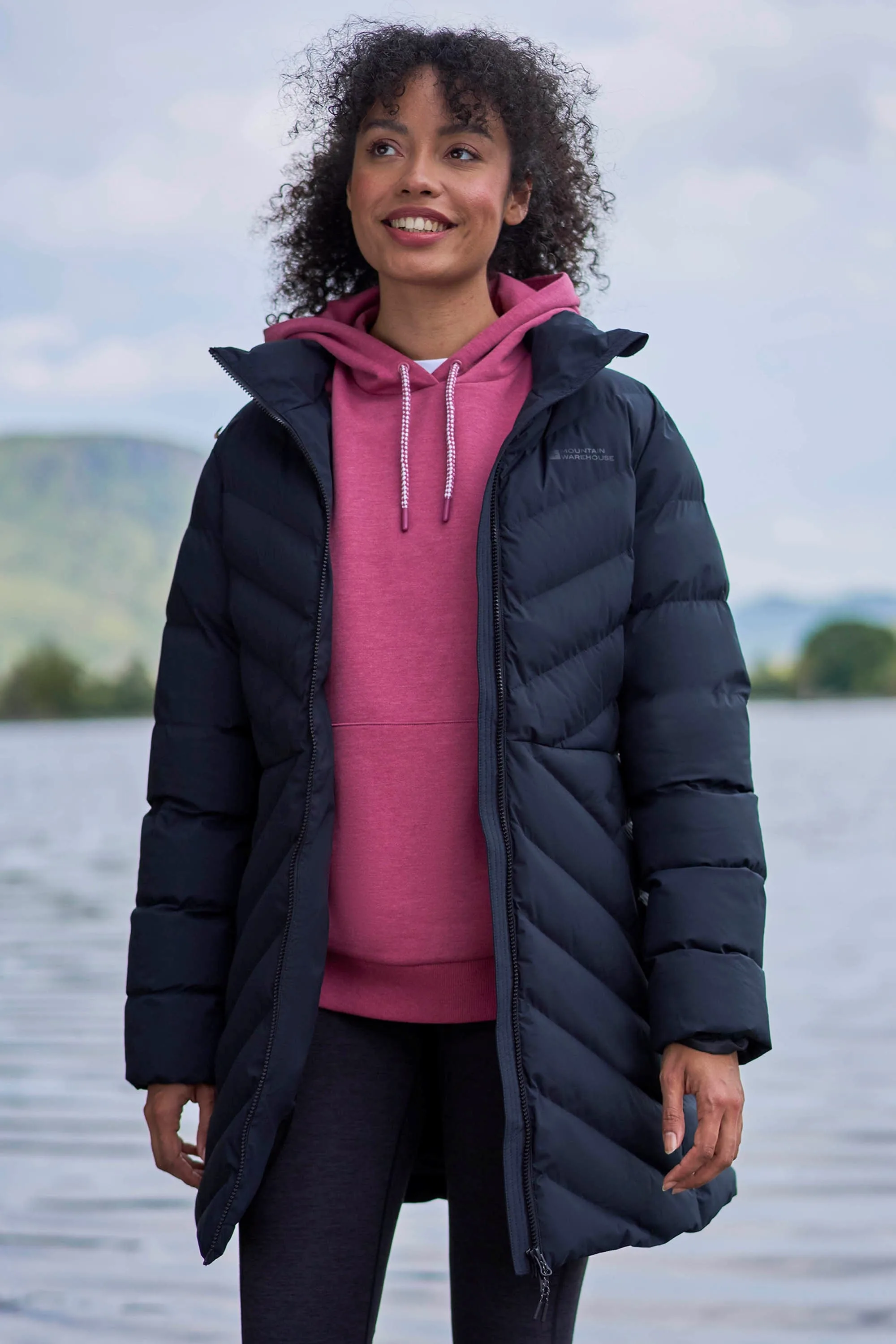 Anmore Womens Padded Jacket - Black - Black - Size: 20 - Mountain Warehouse - FashionsVida