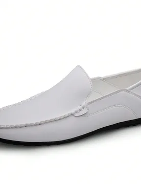 Mocasines casuales antideslizantes para hombre - Mocasines de unicolor, adecuados para uso diario - Shein - FashionsVida