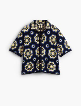 Camisa crochet, Hombre, Azul, S