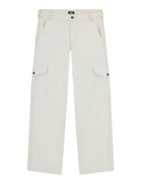 Pantalone donna cargo duck canvas - white