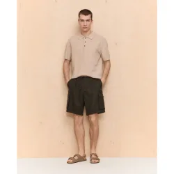 Bermuda 100% lino multibolsillos de hombre