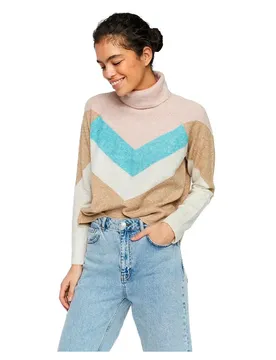Pull à Col Roulé Doffy Pink L