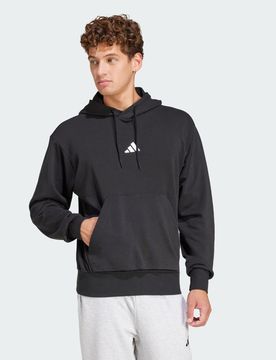 Felpa con cappuccio Essentials Feelcozy French Terry 2XL Black / White