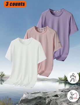 Camiseta deportiva ligera de manga corta para mujer para correr y actividades al aire libre, primavera/verano