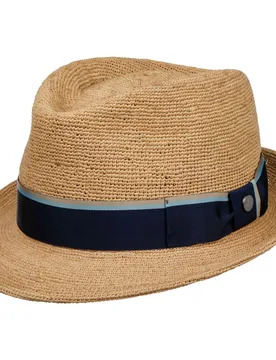 Crochet Trilby Raffia Hat by - nature - Female - Size: XL (60-61 cm) - Lierys - FashionsVida