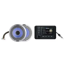 Kmc4 Pack Hp Flat Led Speaker Black / White One Size unisex