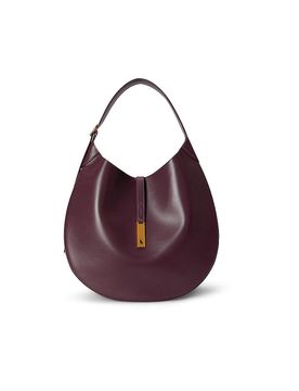 POLO Ledertasche - Schultertasche dunkelrot damen