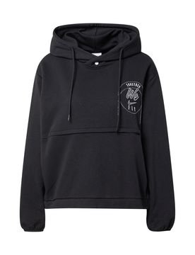 NIKE Sudadera negro / blanco