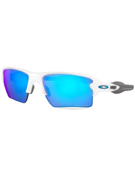 Lunettes de soleil - Flak 2.0 XL Polished White Prizm Sapphire - Blanc - Oakley - FashionsVida