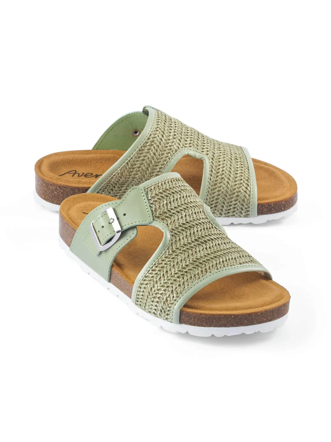 Naturform-Pantolette - Grün - female - Size: 37 - Avena - FashionsVida