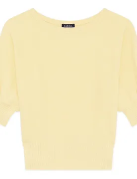 Jersey de mujer con escote barco y manga francesa - Caroll - FashionsVida