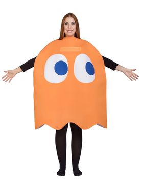 Orangener Geist Kostüm Pac-Man für Erwachsene - male