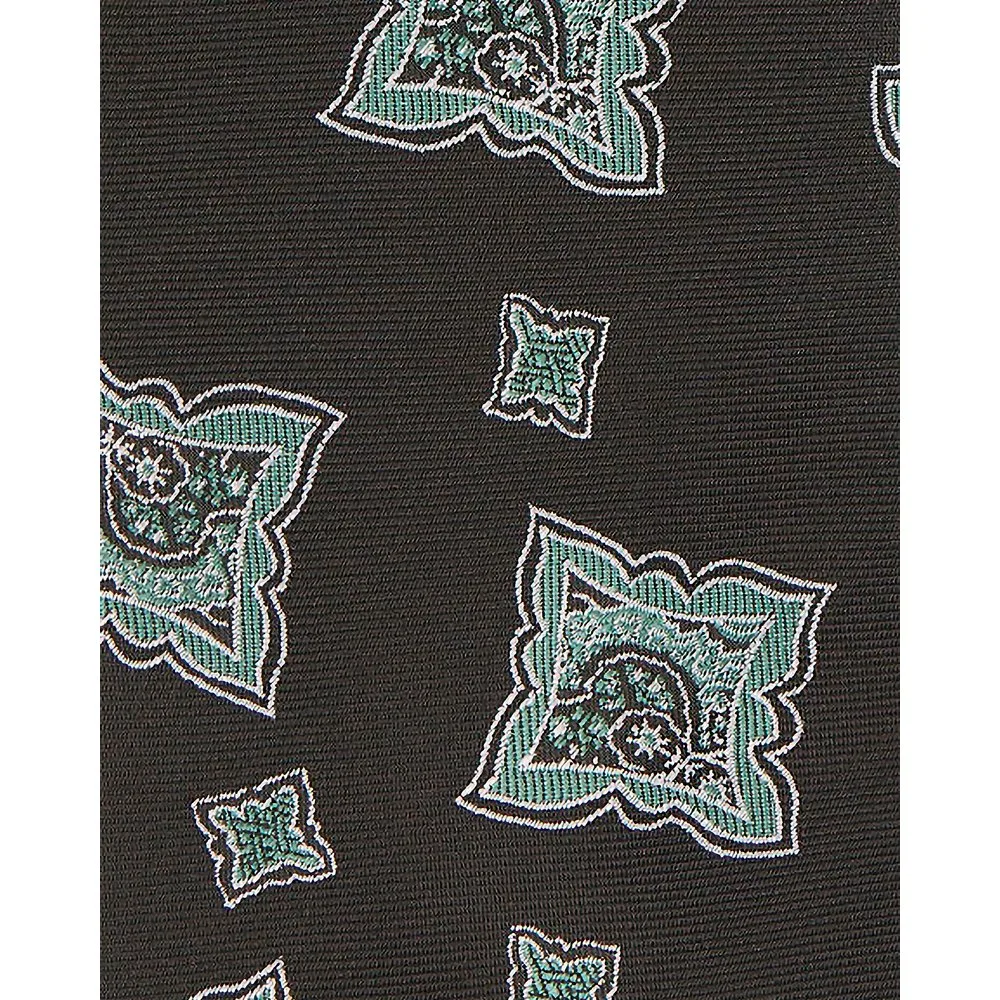 Corbata de hombre estampada negra - PuroEgo - FashionsVida