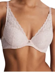 Womens Rosessence Care High Apex Plunge Bra - Pink Polyamide - Size 30d