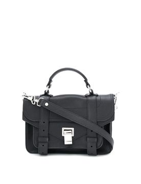 Borsa in pelle con chiusura metallica