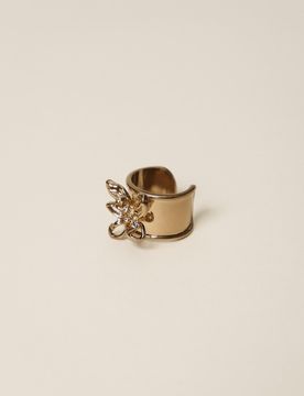 Twinset Bague avec fleur et strass
