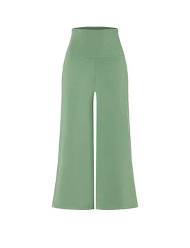 Pantalón de yoga culotte Devi para mujer verde M - Spirit Of Om - FashionsVida