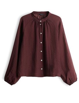 Blusa camisera FABRIELLE rojo oscuro 38