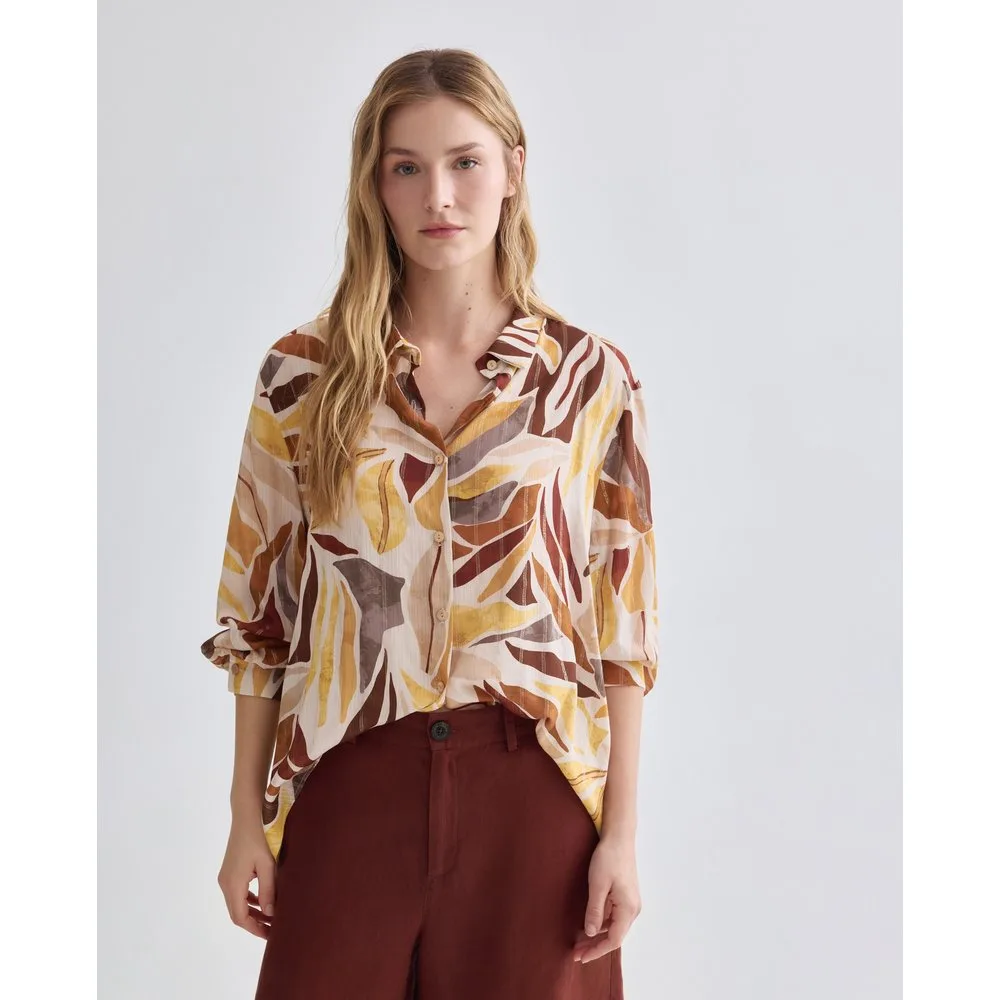 Camisa de mujer estampada manga larga - Zermatt - FashionsVida