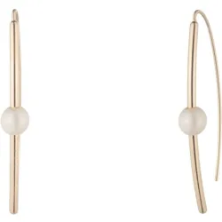 Pendientes Elaina dorados con perla