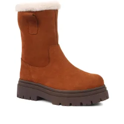 Womens Isabetta Chunky Suede Boots - Tan - Size Uk 5