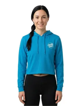 Sweat à Capuche Court Teal S - Santa Cruz - FashionsVida