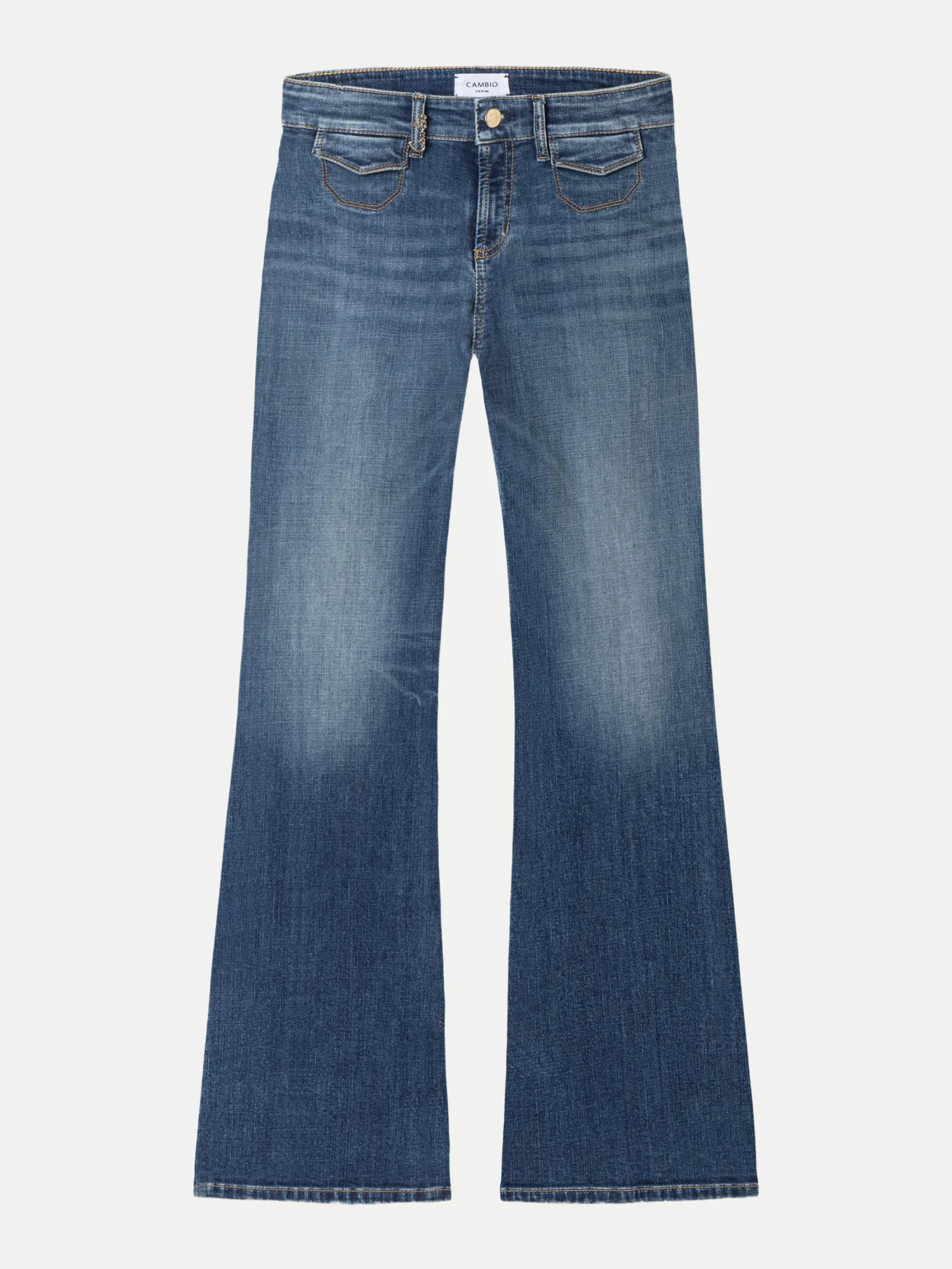 Flared-Fit Jeans Fabienne Pocket Blau 36/33 - Cambio - FashionsVida