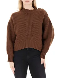 Maglione misto lana MARRONE UNI