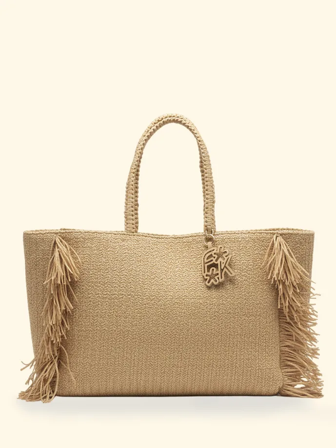 Borsa mare in paglia donna beige - EFFEK - FashionsVida
