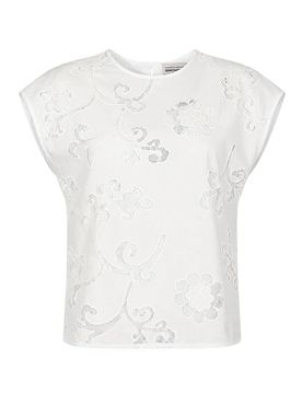 Blusa Andrea In Popeline Ricamato