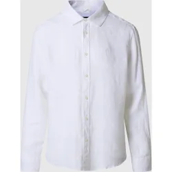 Camisa de hombre en lino con cuello abierto