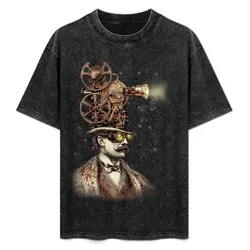The Projectionist (sepia option) T-Shirt Basic Simple Design Short Sleeve Shirt