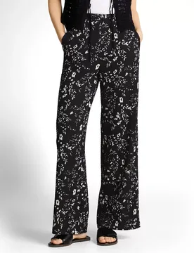 Structured wide leg pants female