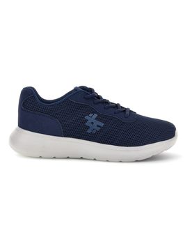 Sneakers blu in mesh con suola grigia 155BK070903 43