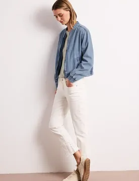 Blouson im Denim-Look mit Taschen female Blau