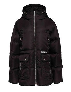 Cappotto trapuntato con cappuccio