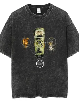 Washed Retro Aphex Twin Graphic T Shirt Men Women Korean Fashion Trend T-shirt Men's Casual Cotton Vintage Short Sleeve T-shirts - Aliexpress - FashionsVida