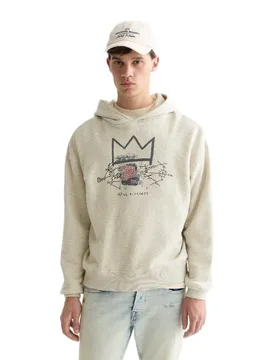 Felpa Con Cappuccio 182838 Oatmeal Melange XL - Scotch & Soda - FashionsVida