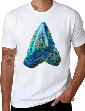Blue Shark Tooth Art by Sharon Cummings T-Shirt t shirt man luxury graphic t shirts for man T-Shirt - Aliexpress - FashionsVida