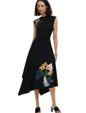 Desigual Damen Kleid Schwarz 508871