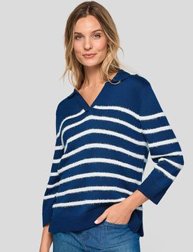 Strickpullover Maritim - Marine - female - Size: 48