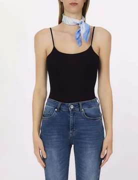 Foulard Liu Jo Accessories azzurro in tessuto leggero con stampa floreale - Liujo - FashionsVida