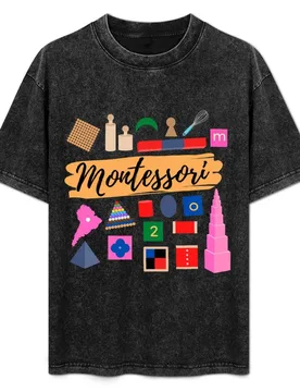 Montessori materials gift for Montessori teacher or Montessori mom T-Shirt Fashion Print Casual Short Sleeve - Aliexpress - FashionsVida