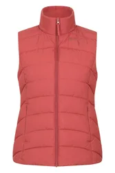 Women's 'Opal' Lightweight Water Resistant Warm Padded Full Zip Puffer Gilet in Burnt Orange Size: 18 - Burnt Orange - Size: 18