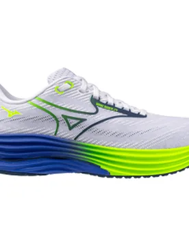 WAVE RIDER 29 Laufschuhe Herren White/Estate Blue/LightYellow 40 - Mizuno - FashionsVida